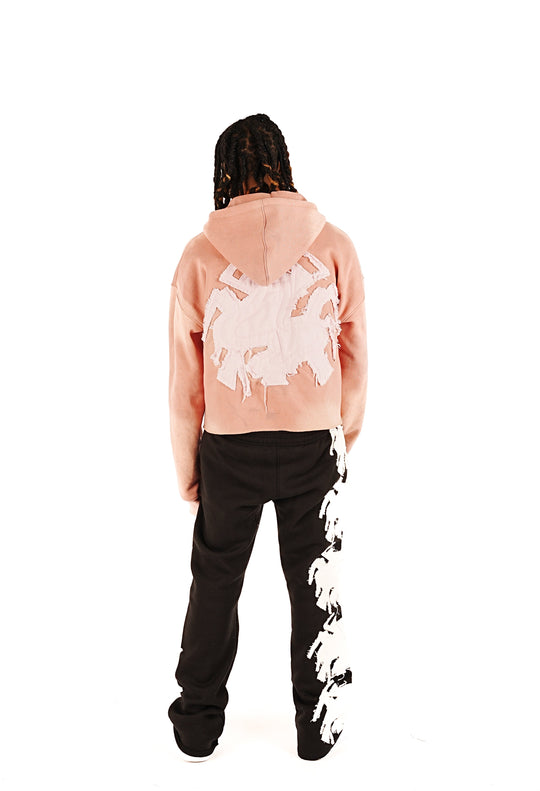 Abstract Zip Up - Salmon