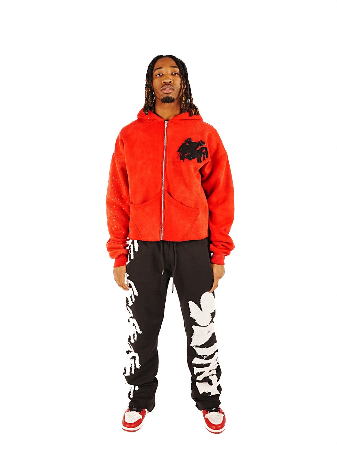 Abstract Zip Up - Red