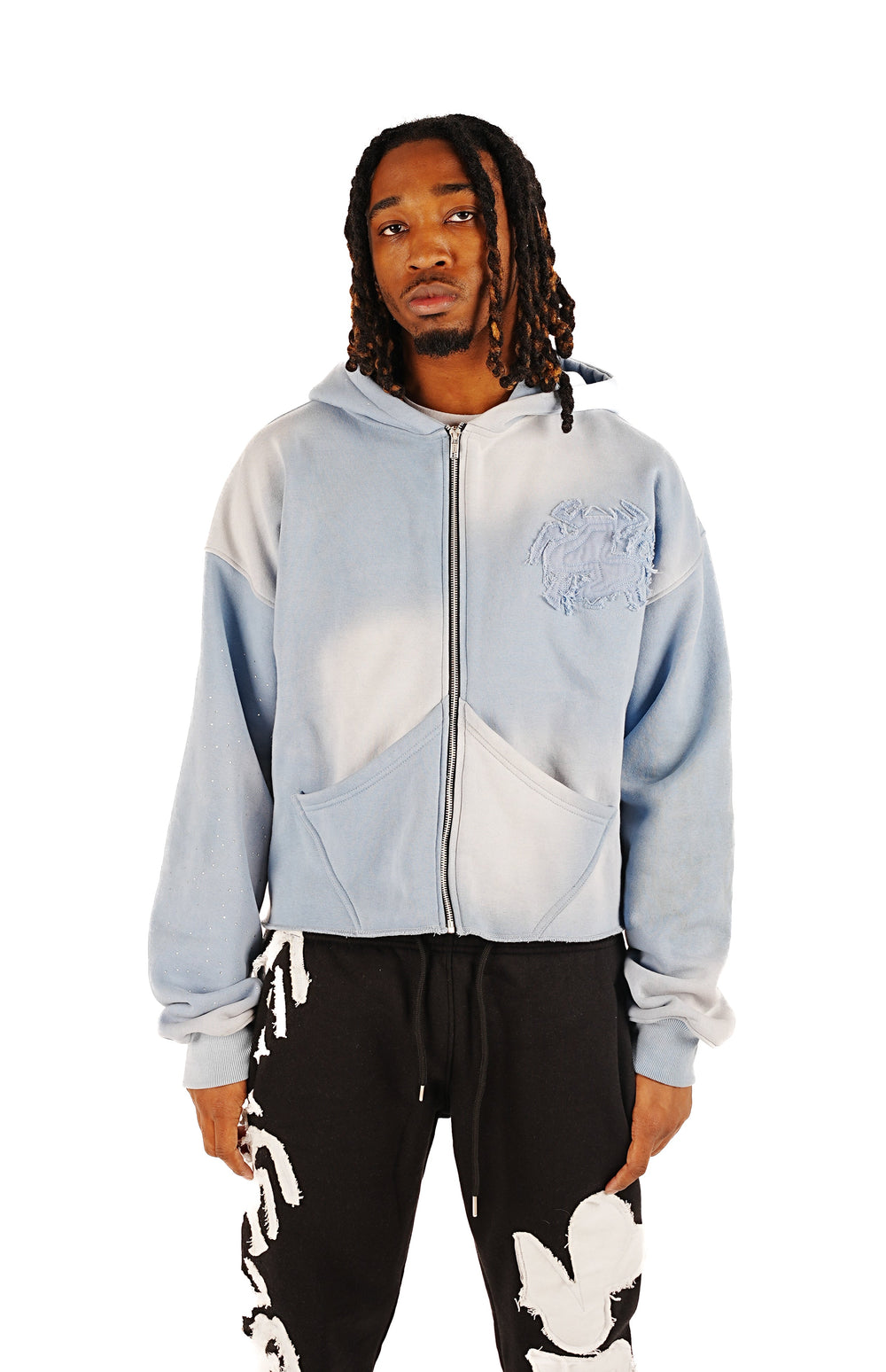 Abstract Zip Up - Blue Dream