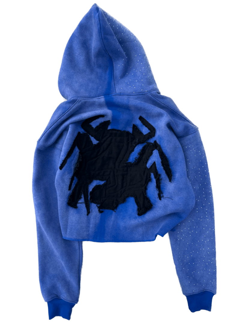 Abstract Zip Up - Blue