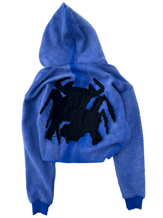 Abstract Zip Up - Blue