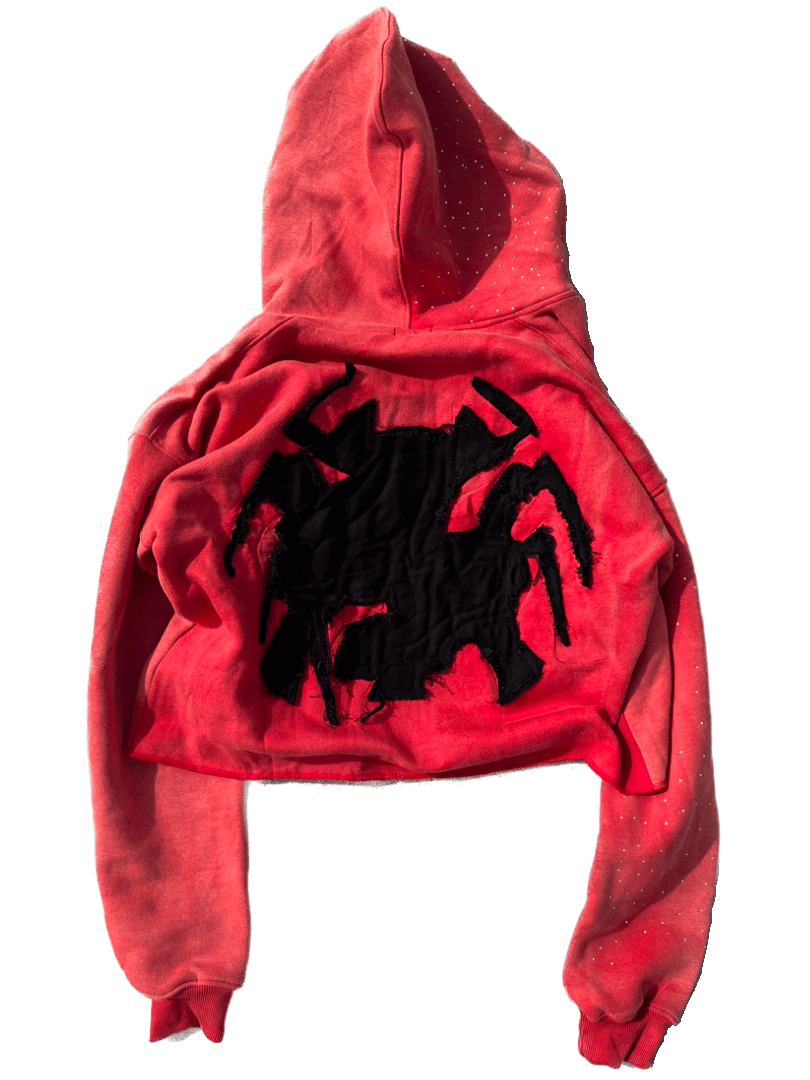 Abstract Zip Up - Red