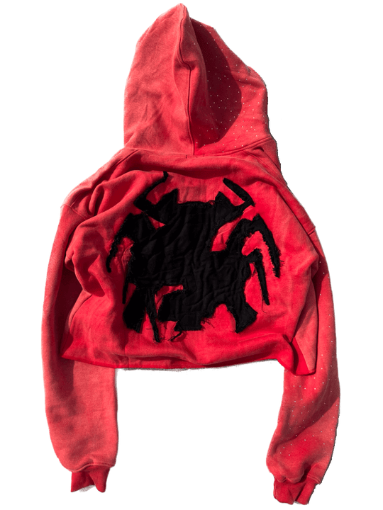 Abstract Zip Up - Red