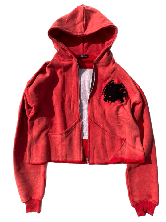 Abstract Zip Up - Red