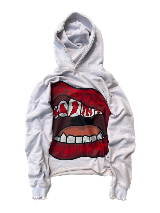 Flawless Saint Hoodie - White & Red