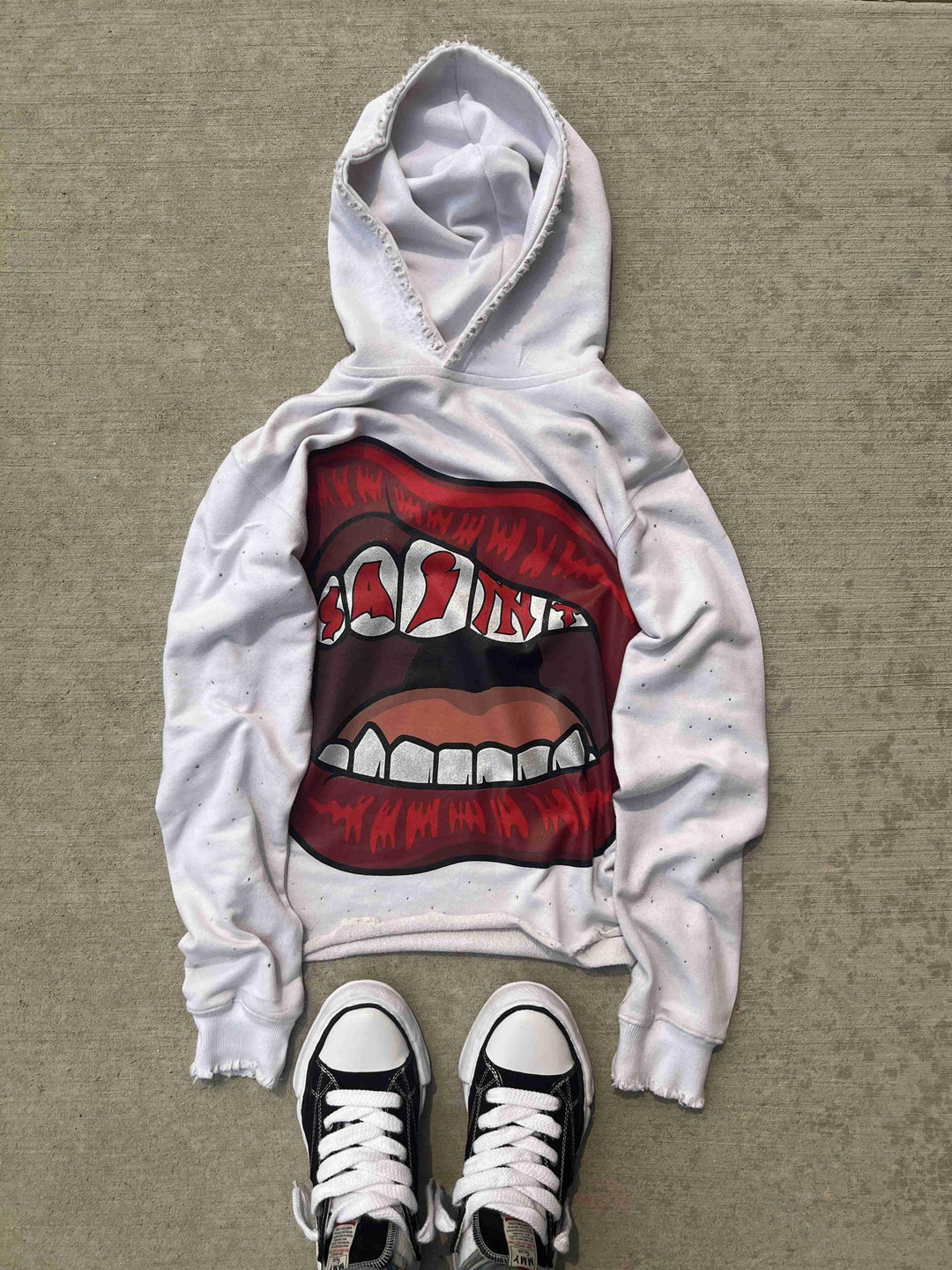 Flawless Saint Hoodie - White & Red